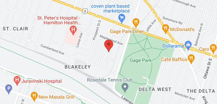 map of 187 Balsam Avenue S
